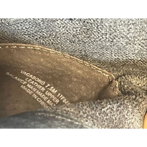 OTBT Vagabond Women's 7.5 Black Bootie Leather Boot Ankle Boho Chunky Festival - Picture 10 of 10